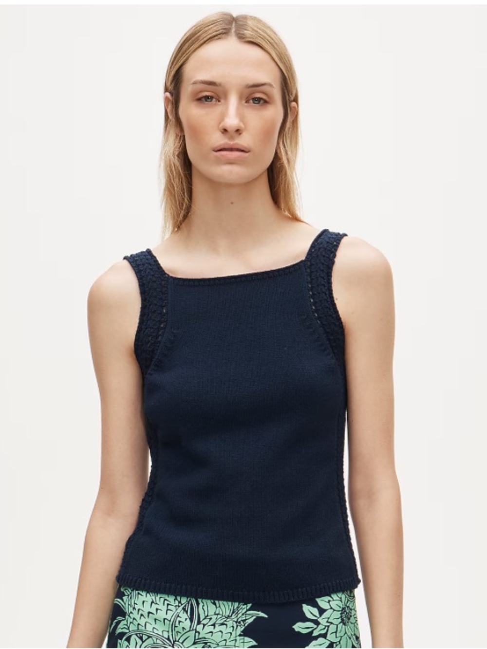 J. Crew Crochet sweater-tank - Navy